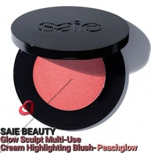 SAIE BEAUTY Glow Sculpt Multi-Use Cream Highlighting Blush In Peachglow